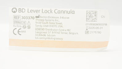 BD 303370 Lever Lock Cannula